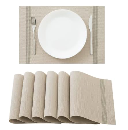Serplex® Set of 6 Washable Placemats for Kitchen