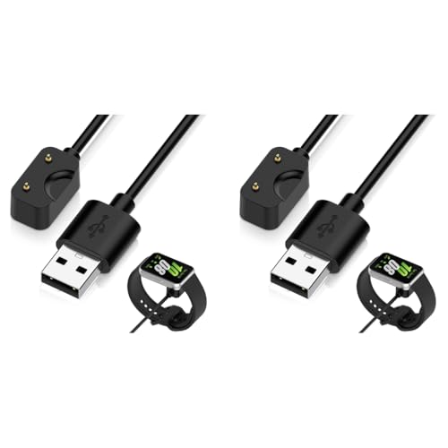 ZORBES® USB Charger for Samsung Galaxy Fit 3 1.6 Inch Display Replacement 3.3ft Charging Cable Dual Pin Magnetic for Fit3 2PCS