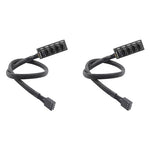 Verilux® PWM Fan Hub 15.7 Inch PC CPU Cooling 4PIN 3PIN Power Cable Splitter for 12V Desktop Computer Cooler Case Fans 1 to 5 Way Adapter Sleeved Black 2 PCS