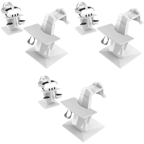 Verilux® Glasses Storage Stand Non-Slip Desktop Holder for VR Headset & Controller for Meta Quest 3 Accessories Pro Oculus Quest 2 Stand 3PCS