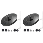 Verilux® Plastic Fountain Solar Power Floating Water Pump For Pool Pond Garden Patio Plants Round 7V 1.4W Black 2 PCS
