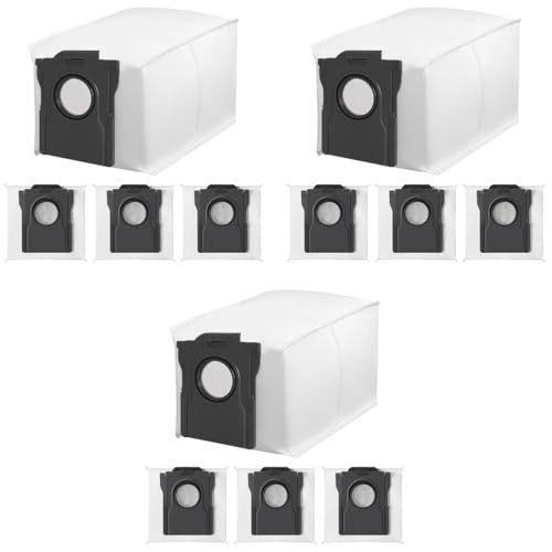 Verilux® 12PCS Dust Collector Bags for Dreame L10s Pro Ultra X30 X40 L40 Vacuum Cleaner Replacement Parts Superior Filtration Large Bag 196x108x139mm