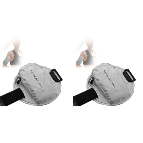 ZORBES® Armband for Mobile Phone Running, Waterproof Reflective Phone Holder for Running for iPhone 14, 13, 12, Large Capacity Arm Band with Card Holder, Adjustable Non-Slip Arm Strap 2 PCS