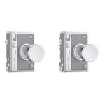 ZORBES® Lens Cap for Fujifilm Instax Mini Evo Aviation Aluminum Alloy Microfiber Flannel Fabric Liner Protective 2PCS