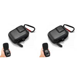 ZORBES® Carry Case for Insta360 Ace Pro Action Camera EVA Hard Anti-Scratch with Carabiner Dual Zipper Protective Compatible Mount Attachment Black 2PCS