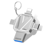 Verilux® 256GB 4-in-1 Flash Drive for Type C Pendrive with Light-ning/USB3.0/Micro/Type-c
