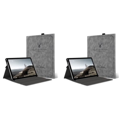 ZORBES® Tablet Cover for Surface Pro 9 10 11 13 inch PU Leather Case 2 in 1 with Anti-Slip Lining Stylus Pen Design Fashion Embossing 2PCS