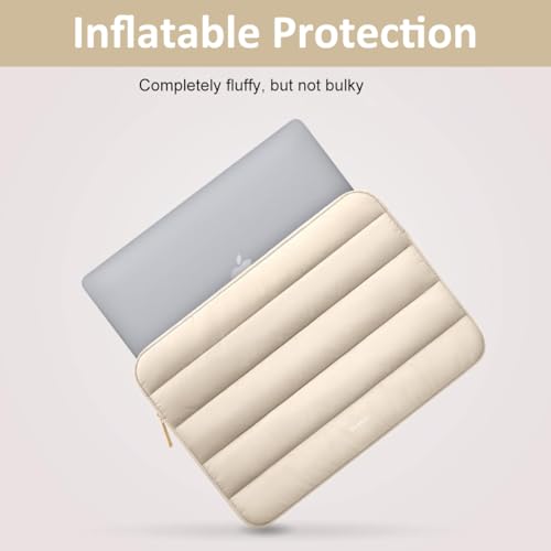 ZORBES® Waterproof Laptop Bag 14.1 inches Travel Cute Puffy Soft Plush Lining Anti-Scratch Women 2PCS