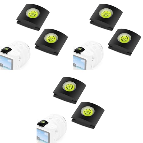 ZORBES® 6PCS Camera Flashlight Hot Shoe Cover with Bubble Spirit Level Protector Cap for Canon Nikon Panasonic Fujifilm Olympus Pentax Sigma DSLR SLR Evil Camera