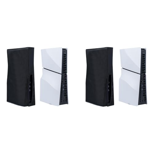 ZORBES® Dust Cover for Sony PS5 Console Oxford Cloth Proof Sleeve PlayStation 5 Game Accessories Digital Edition Disc Black 2 PCS