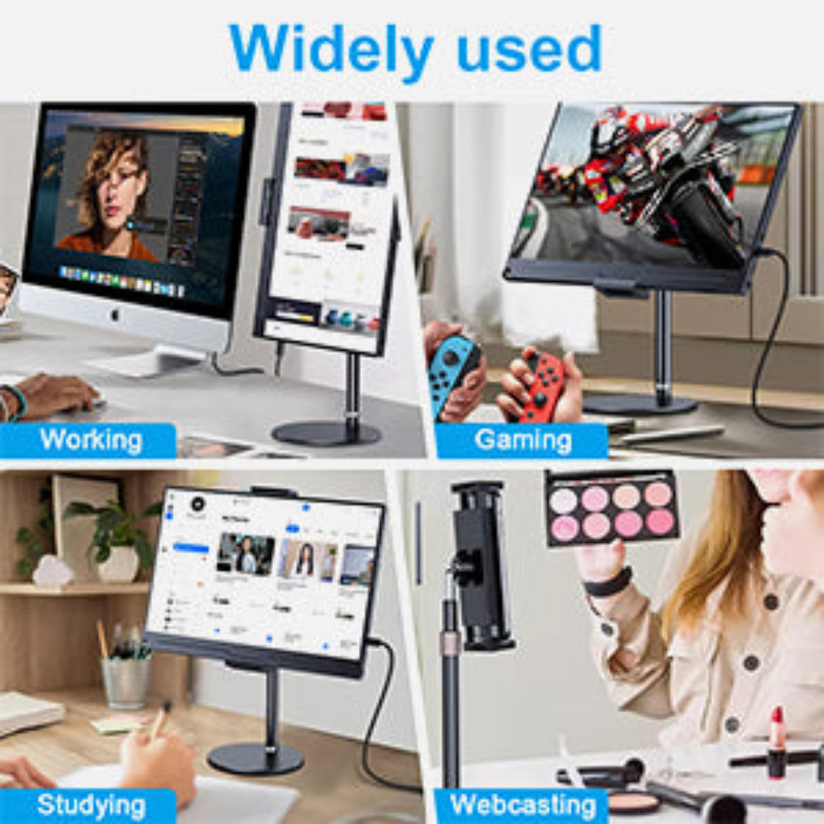 ZORBES® Height Adjustable Portable Monitor Stand