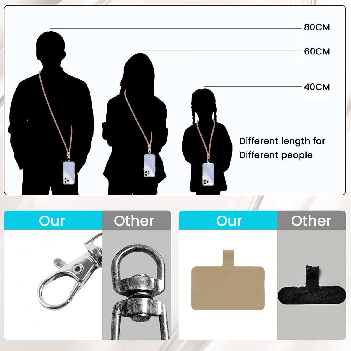 ZORBES® Phone Case for Phone 16 Pro Max Sleek White TPU Matte Phone Case with Lanyard 2 in 1 Magnetic Lens Protector Frame Design, Magnetic Phone Case for Mag safe Support Wireless Charging