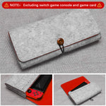 ZORBES® Compatible with Switch Felt Storage Bag with 5 Game Card Slots Carry Bag for Switch Game Console Anti-scratch Protective Travel Accessory Bag for Switch, Grey, 22.5x12x3.5cm
