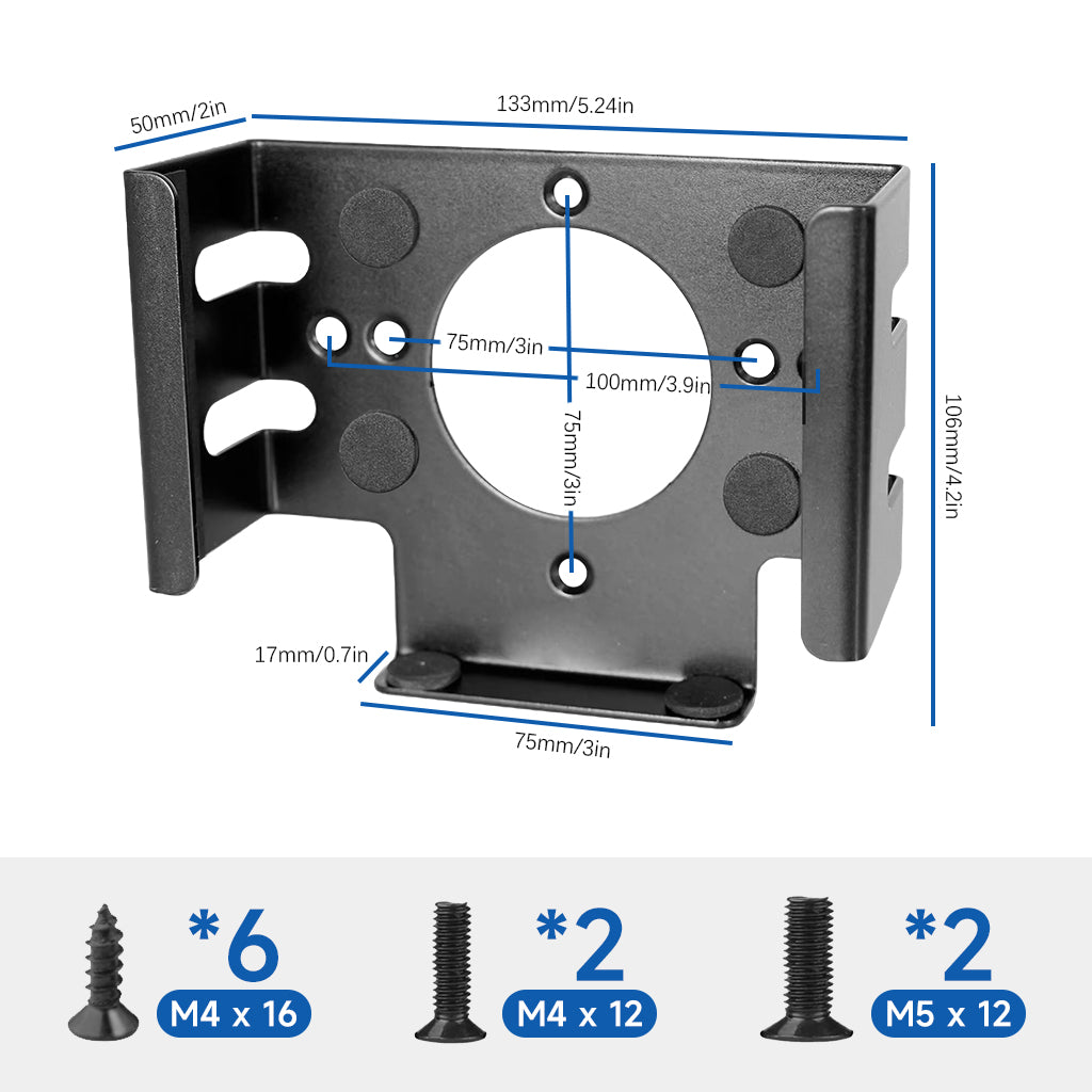 ZORBES® Mac Mini M4 Mount, Under Desk Holder for Mac Mini M4, Screw Fixed Wall Mount Metal Bracket Rack for 2024 Mac Mini M4, Organizer Rack for Mac Mini M4 Accessories