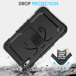 ZORBES® Cover Case for iPad 10th Gen Rugged Silicone Case Cover with Back Bracket & Hand Strap 360 Degree Rotatable Kickstand Bracket Design Protective Case for iPad 10th Gen