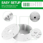 ZORBES® Waterproof Bullet Security Camera Mount Bracket with Metal Enclosure White ABS Junction Box Hides Cables for Outdoor CCTV Easy Install Fits IP POE Cams 3.94x1.89 In 3PCS