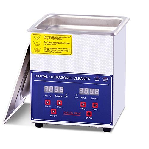 Verilux Ultrasonic Cleaner for Jewelry and Dentures with Digital Timer and 1.3L Stainless Steel Tank