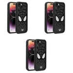 ZORBES® Compatible with Phone 15 Case Cartoon Soft Silicone Anti-Scratch Bumper with Enhanced Camera Lens Stylish for iPhone 15 3 PCS Black