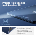 ZORBES® Compatible with MacBook Air 13, 13.6-inch Display, Matte Clear Blue PC Laptop Case, Protective Anti-Scratch Snap-on Laptop Shell Cover, Universal fit for A2681/A3113/A3240