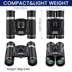 ZORBES® Pocket Binoculars for Adult Kids 200x25 Mini Compact High-Powered Portable for Bird Watching Travel Stargazing Outdoor Activities 2PCS