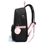 SANNIDHI® BTS Teens 20 Ltrs School Backpack for Women College Girls USB Charging and HeadsetPort Laptop Backpack Student Daypack(Multi-Colour)