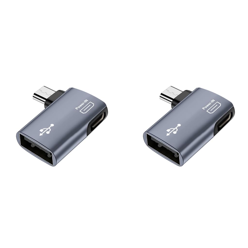 Verilux Micro USB OTG Adapter for Fire TV Stick 4K and Android Devices featuring 90 Degree Angle 2 PCS | Streamline Setup and Power USB Peripherals