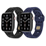 ZORBES® 2 PCS Watch Band Compatible with Apple Watch Ultra 2/Ultra Band 42/44/45/49/46mm, Soft Silicone Replacement Bands for iWatch Series 9 8 7 6 5 4 3 2 1 SE (Watch Not Included)