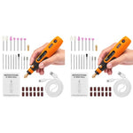 Verilux® 64PCS Mini Kit USB Rechargeable 3 Speed Small Drill for Craft Engraving Polishing Grinding Cleaning