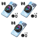 ZORBES® Phone Cooler for Gaming Magnetic Mobile with 4 Level Modes LCD Display RGB Light Semiconductor Technology Clips for iOS Android Phones 3PCS