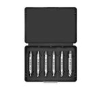 Serplex® 6PCS Multipurpose Screw Extractors Set, Hardened Steel Dual-Ended Tools for Stripped & Damaged Screws, Bolts, Nuts, with Compact Storage Case for DIY & Professional Repairs