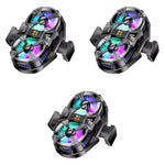ZORBES® Dual Fan Mobile Cooler for Gaming with Adjustable Speed Phone Cooling Silent Portable Universal Fit Plug Play 3PCS
