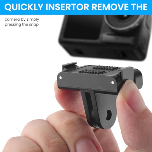ZORBES® Magnetic Adapter Mount for DJI Action 5pro 4 3 Quick Release with Connection for Accessories Attachable Tripod Vlogging 2PCS