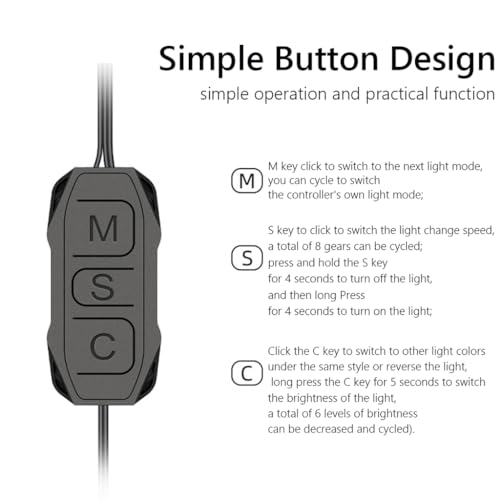 ZORBES® ARGB Controller Combo for PC, 5V 3Pin RGB & PWM 10-Port Fan Hub, SATA Powered, Remote, Built-in Light Modes, for ARGB Fans, Light Strips, CPU Cooling, Case Mod, DIY PC Builds