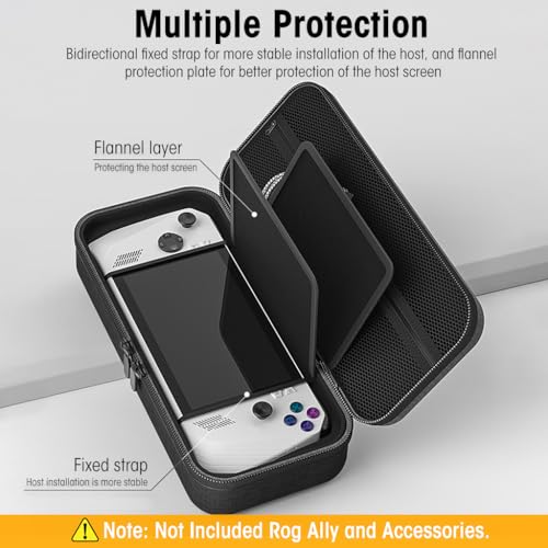 ZORBES® Carrying Case for Rog Ally & Accessories Portable Handbag EVA Organizer with Handle Waterproof Protective Storage Bag Travel Console 2 PCS
