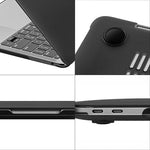 ZORBES® Laptop Cover for MacBook Air 13.6 Inch M4 A3240 M3 A3113 M2 A2681 Matte Anti-fingerprint Hard Shell Case Cover for Apple New Mac Book 13 Inch Case 2025 2024 2022 Release, Anti-slip Pads, Black