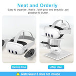 Verilux® Glasses Storage Stand Non-Slip Desktop Holder for VR Headset & Controller for Meta Quest 3 Accessories Pro Oculus Quest 2 Stand 3PCS