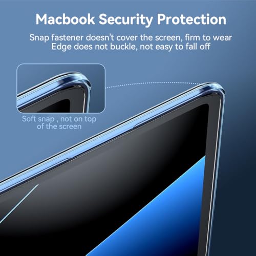 ZORBES® Compatible with MacBook Air 13, 13.6-inch Display, Matte Clear Blue PC Laptop Case, Protective Anti-Scratch Snap-on Laptop Shell Cover, Universal fit for A2681/A3113/A3240