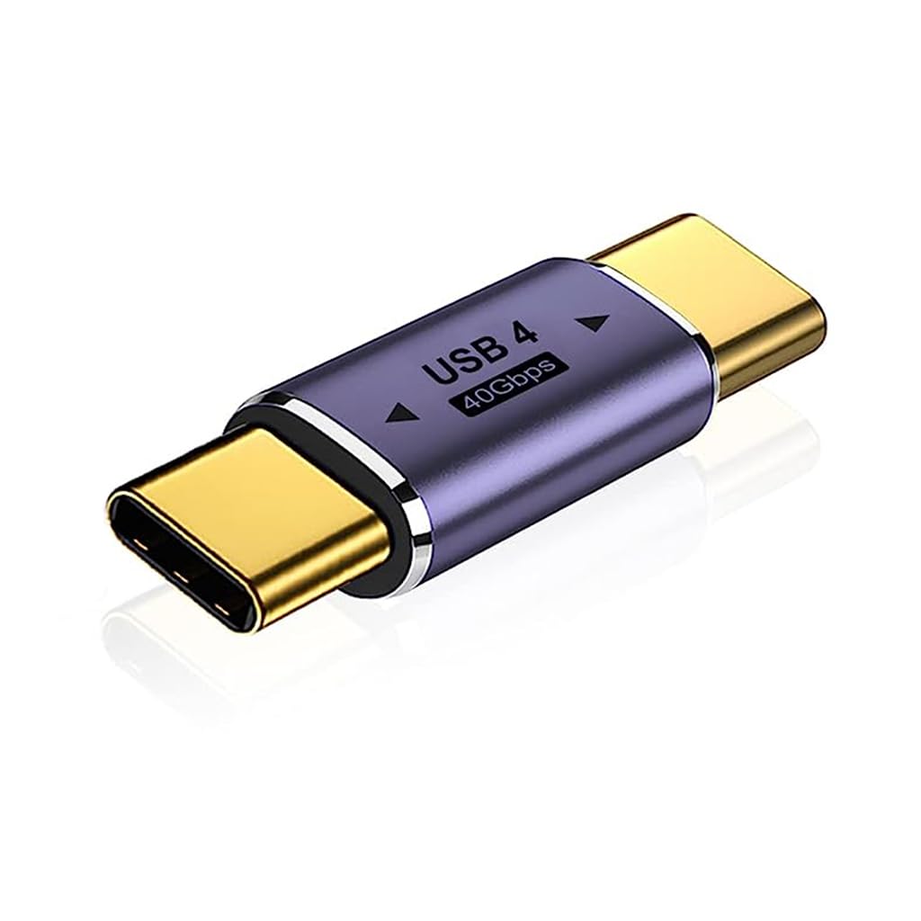 Verilux® USB C to USB C Adapter Type C Male to Male Adapter Support 100W PD Fast Charging, Max 40Gbps Data Transfer, 8K@60Hz Display USB C to USB C Adapter for MacBook Pro/Air, Laptop, Phones