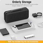 ZORBES® Carrying Case for Rog Ally Accessories Portable Handbag EVA Organizer with Handle Waterproof Protective Storage Bag Travel Console 3 PCS