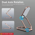 ZORBES® Desktop Phone Stand 360° Rotatable Mobile Ring Holder Foldable Strong Adhesive Grip Pocket-Friendly Zinc Alloy for Hand Table Car Mount 2 PCS