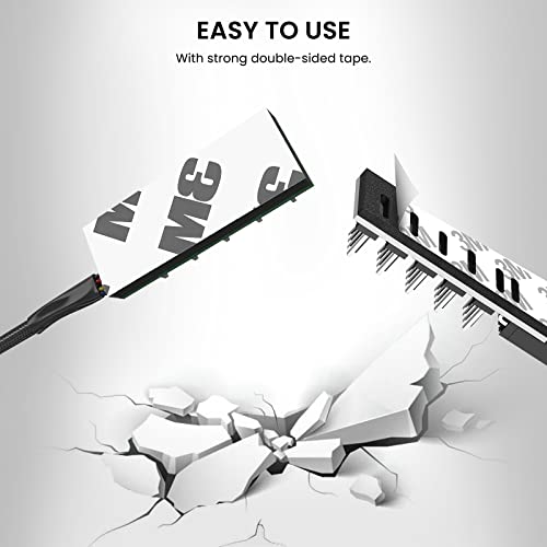 Verilux® PWM Fan Hub Splitter Adapter Sleeved 15.7 Inch PC CPU Cooling 4PIN 3PIN Power Extension Cable for 12V Desktop Computer Cooler Case Fans 1 to 5 Way 3 PCS