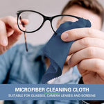 ZORBES® Care Touch Microfiber Cleaning Cloths, 6 Pack - Cleans Glasses, Lenses, Phones, Screens, Other Delicate Surfaces