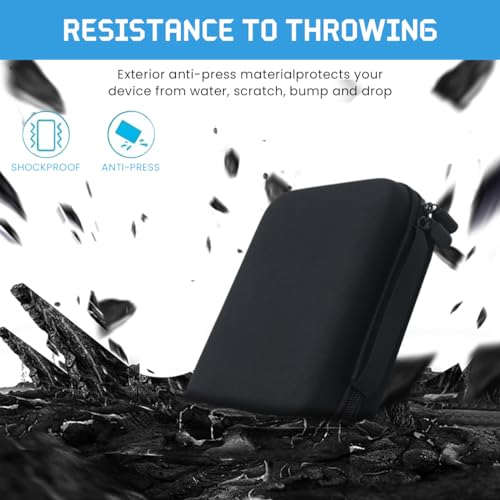 ZORBES® EVA Hard Case Cover Travel Bag for Power Adapters, Accessories Bag Data Cable Organizer Bag Hard Case Bag for Powerbank, Charging Cable, Earbuds, Fit Magic Mouse, Magsafe Power Adapter