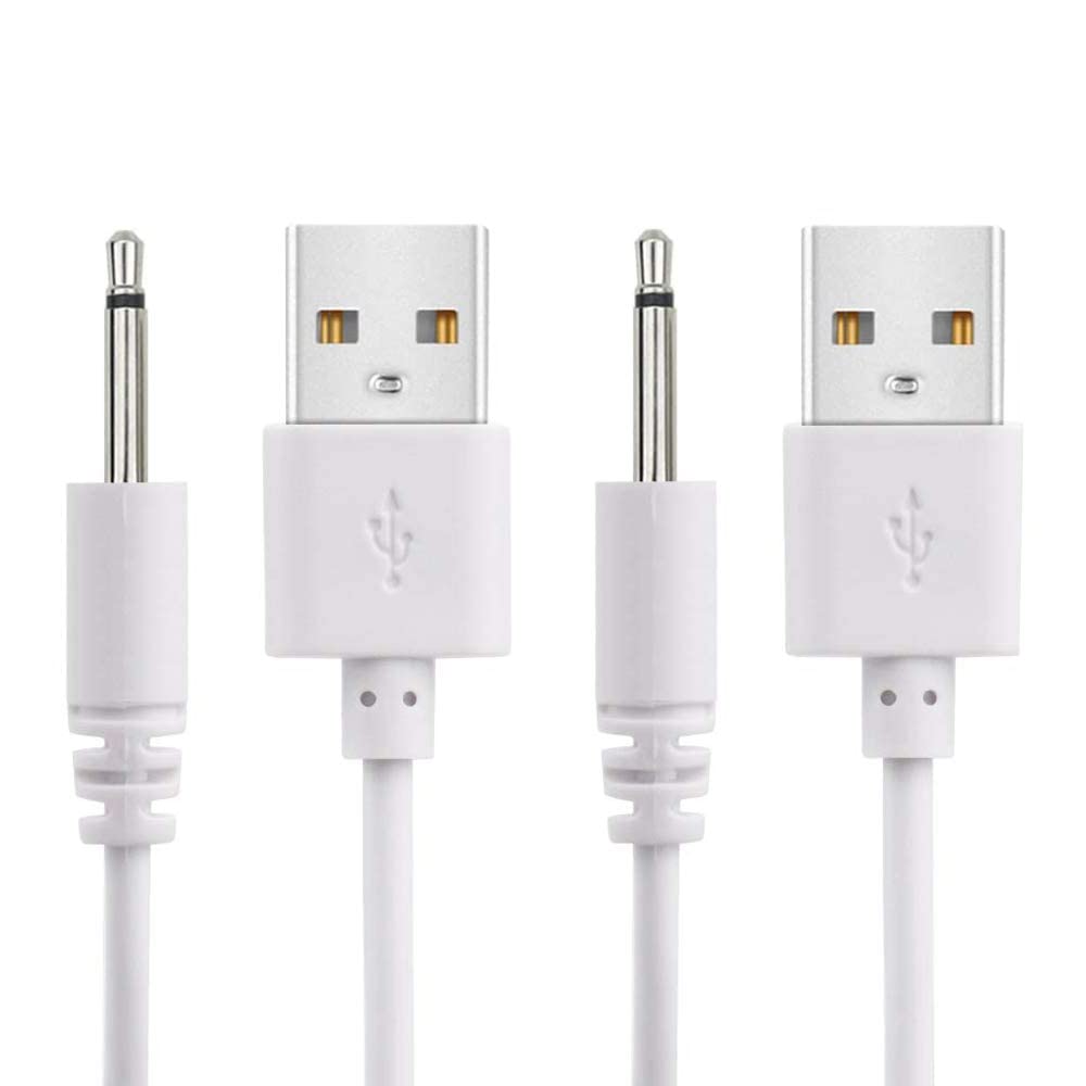 Verilux USB Charging Cable for 2.5mm Jack Beauty Devices featuring Copper Wire Core 80cm | Reliable DC Power Connection