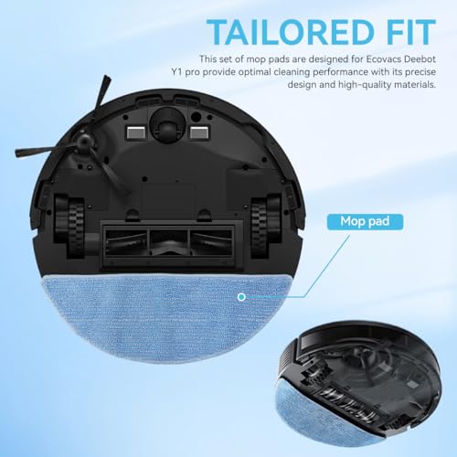 Verilux® Replacement Mop Pads for Ecovacs Deebot Y1 pro Vacuum Cleaner