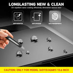 ZORBES® Laptop Cover for MacBook Air 13.6 Inch M4 A3240 M3 A3113 M2 A2681 Matte Anti-fingerprint Hard Shell Case Cover for Apple New Mac Book 13 Inch Case 2025 2024 2022 Release, Anti-slip Pads, Black