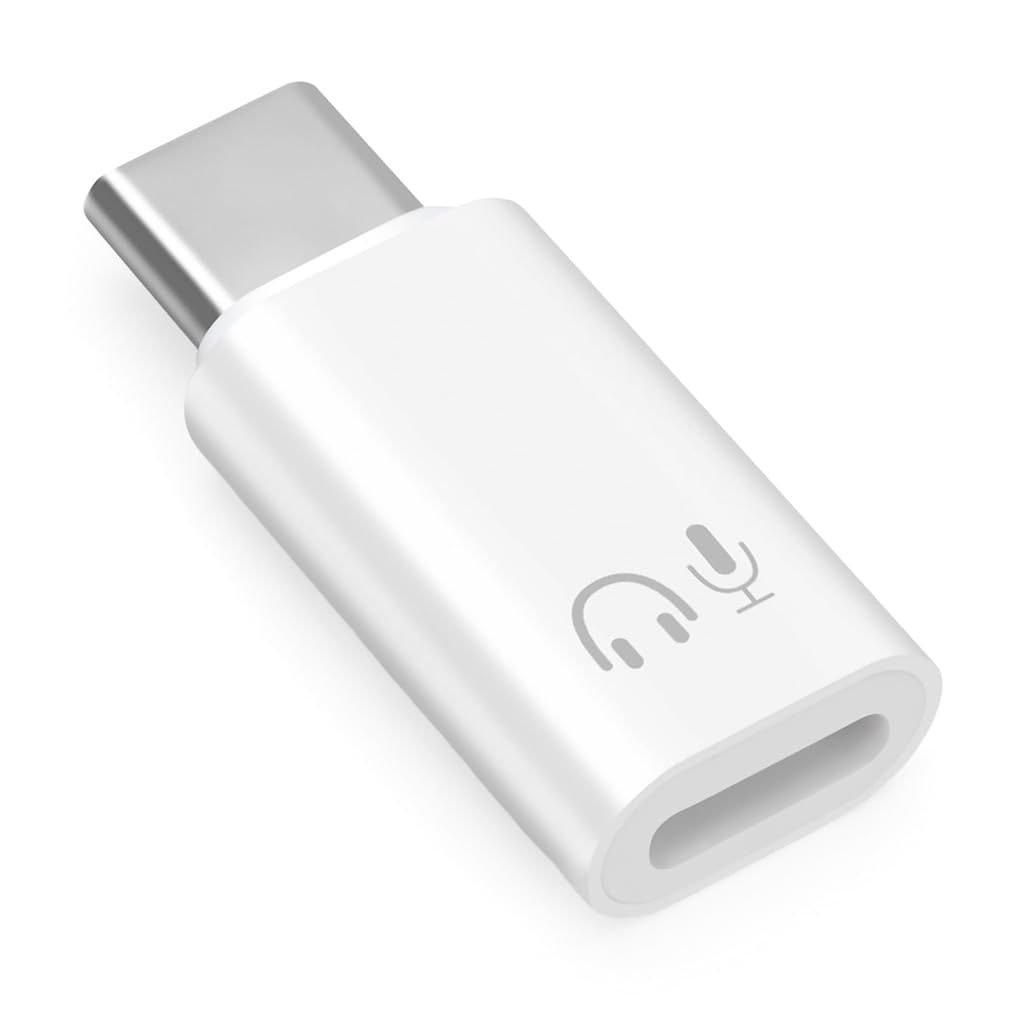 Verilux Light-ning to Type C Earphone Converter for iPhone 17 16 15 with Aluminum Alloy Housing | Supports Hands-Free Calling and Volume Control