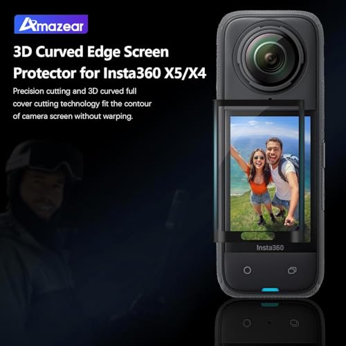 ZORBES® 6PCS Screen Protector for Insta360 X5 Tempered Glass LCD Display Film Protective Cover Ultra HD 9H Hardness Scratch Resistant