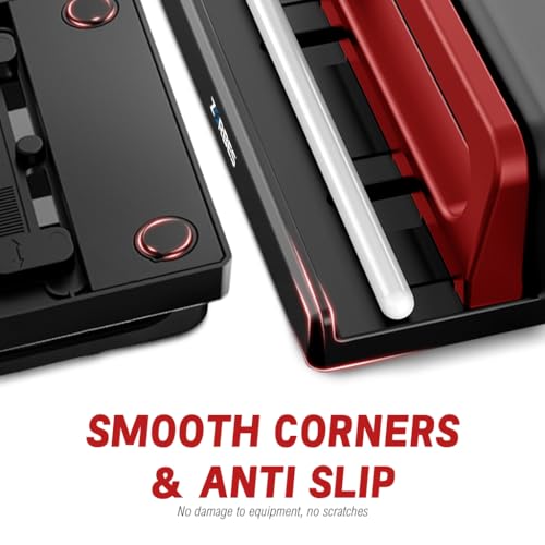 ZORBES® Adjustable Size Vertical Laptop Stand Slot for Desk Foldable Ventilated Riser Gaming DJ Office Use Safe Practical Support Apple Other Laptops 3PCS