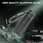 ZORBES® Portable Pill Box with Carabiner Waterproof Tight-Seal Travel Aluminum Alloy 3.94 inches Medication Storage Tube Carry-on Emergency Case 3PCS